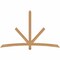 Ekena Millwork Alberta Smooth Timber Gable Bracket, Western Red Cedar, 84"W x 53"H x 3 1/2"D x 3 1/2"F, 15/12 Pitch GBW084X53X0404ALB00SWR - alternate 1
